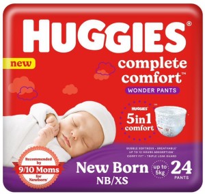 Huggies Complete Comfort Wonder Pant Baby Diaper - New Born