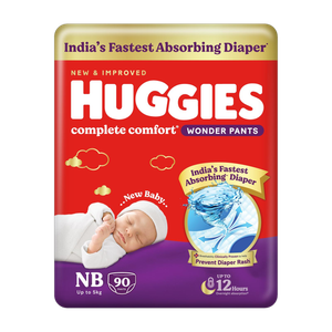 Huggies Complete Comfort Wonder Pants, India's Fastest Absorbing Diaper | - New Born