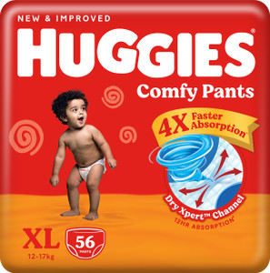 Huggies Comfy Baby Diaper Pants, Upto 50% Faster Absorption XL