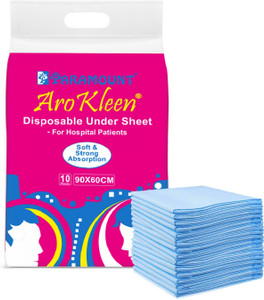 Arokleen Disposable Patient Underpad Sheet 60 X 90 CM (Pack of 1) Adult Diapers - L