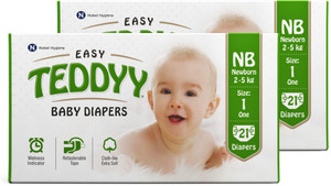 TEDDYY Baby Diapers Pants Easy New Born Tape Diapers - New Born