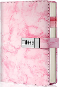 MJKD Secret Diaries Journal with Code Lock A5 Diary Cover Diary Notebook for Teen Girl 200 Pages