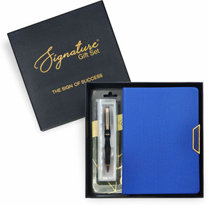 Fresco 2026 Diary + Cello Signature Origin Ball Pen A5 Diary Ruled 336 Pages