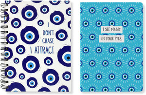 articious Spiral Notebook (22 x 17 cm) & Slim Diary (21 x 14 cm) Combo Pack of 2 A5 Diary Ruled 192 Pages