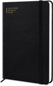 Jhingalala Leather Notebook Diary with Elastic Lock I Executive Notebook Journal Diary A5 Diary Ruled 192 Pages