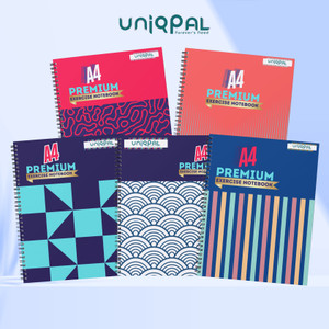 UNIQPAL Spiral Binding Long Notebook-Single Line 75 GSM A4 Notebook ...