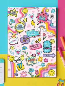 Doodle Gratitude Journal A5 Planner Ruled 112 Pages
