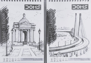 DOMS Wiro Sketch Pad | 21 x 14.8 cm | 150GSM | A5 Note Pad | PLAIN | 72 Pages