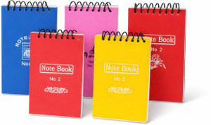 INNINKA spiral pocket diary Pocket-size Note Pad ruled 160 Pages