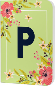 AccuPrints Initial P Premium Soft Bound Notebook A5 Diary Ruled 200 Pages