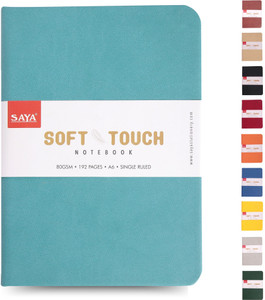 Soft Note Books saya Soft Touch Notebook |PU Cover, 80 GSM, Elastic Closure, Pen Loop ...