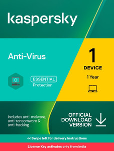 Kaspersky 2026 1 PC PC 1 Year Anti-virus Compatible with Windows (Email Delivery - No CD)