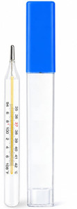 Bos Medicare Surgical Measuring Device for Adults & Kids, Easy Read Scale for Home & Medical Use Glass Thermometer for Body Temperature, Mercury Analog Thermo with Storage Case Thermometer