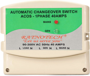 Ratnotech 40A Automatic Changeover Switch with Step Dimmer - Reliable Power Backup 40 A Step Dimmer