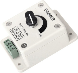 REVALS Dimmer LED Light Switch Dimming Brightness Controller 12 V to 24v 8A 8 A Rotary Dimmer