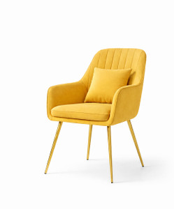 Toxigo Premium Velvet Accent Chair with Cushion Fabric Outdoor Chair