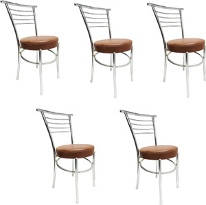 RATISON Office Visitor Student Study Chair Home Resturants Steel Dining Chair Leatherette Dining Chair