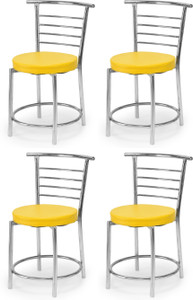 SOMRAJ Comfortable Multipurpose Steel Dining/Restaurant/Cafe/Home/Office/Study Chair Leatherette Dining Chair