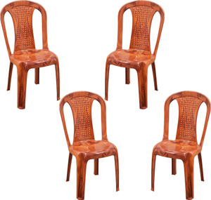 swagath furniture Chair For Cafe/Home/Office Set Of 4 Indoor/Outdoor Plastic Dining Chair