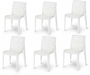 Binani Web Modern Plastic Dining Chair for Home,Cafe|Durable Outdoor Seating Chair Plastic Dining Chair