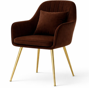 Toxigo Premium Velvet Accent Chair with Cushion Fabric Outdoor Chair