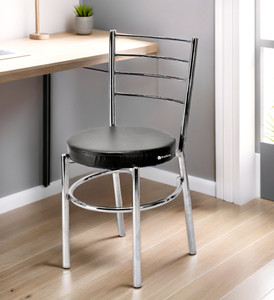 APPLE FURNITURE Stylish Durable Dining Chair with Cushion Steel Chrome Chair Metal Dining Chair