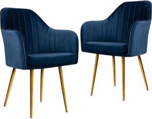 NEXON Velvet Dining Chairs, Cushion Seat Chair for Living Room Bedroom Restaurant Fabric Dining Chair