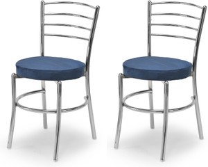 APPLE FURNITURE Stylish Durable Dining Chair with Cushion Steel Chrome Chair Metal Dining Chair