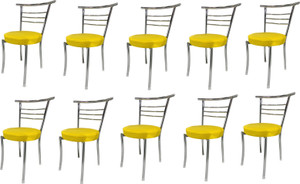 RATISON Comfortable Multipurpose Steel Dining/Restaurant/Home/Office/Study Chair Leatherette Dining Chair