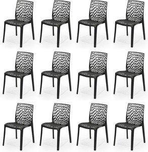 GOYALSON Designer Web Chair Plastic Living Room Chair for home study restaurant dining Plastic Dining Chair