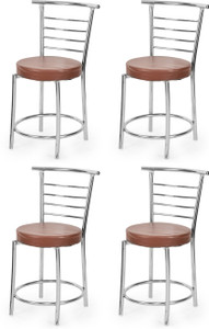 SOMRAJ Comfortable Multipurpose Steel Dining/Restaurant/Cafe/Home/Office/Study Chair Leatherette Dining Chair