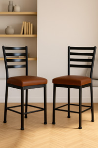 zidle Domino Dining Chair Soft Premium Rexine Seat With Metal Legs Black Foam Dining Chair