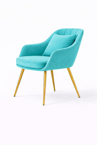 Toxigo Premium Velvet Accent Chair with Cushion Fabric Outdoor Chair