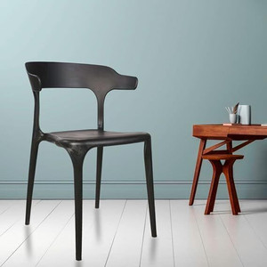 Rose Designer Chairs ROSE Evaa Cafe Chairs, Restaurant Chair with Backrest, Plastic Dining Chair