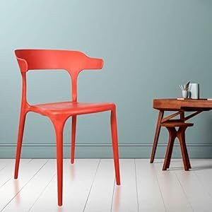 Rose Designer Chairs ROSE Vision Cafe Chairs, Restaurant Chair with Backrest, Plastic Dining Chair