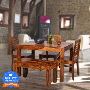 Cherry Wood Rosewood (Sheesham) Solid Wood 4 Seater Dining Set