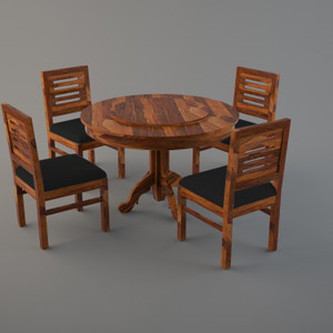 Allie Wood Rosewood (Sheesham) Solid Wood 4 Seater Dining Set