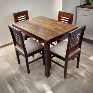 Devsignature Sheesham Wood Dining Table Set/Wooden 4 Seater Dining Set For Home Solid Wood 4 Seater Dining Set