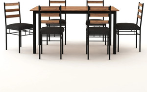 Anishwar Indoor & Outdoor Dining Room and Living Room Set Metal 6 Seater Dining Set