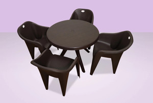 ARLAVYA Modern Durable and Sturdy Plastic 4 Seater Dining Set