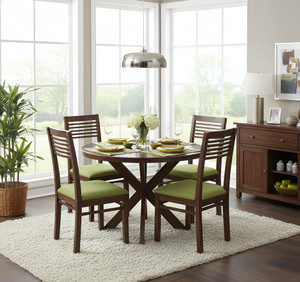 Krishna Wood Decor Sheesham Solid Wood Four Seater Dining Table Set With Four Chair For Dining Room Solid Wood 4 Seater Dining Set