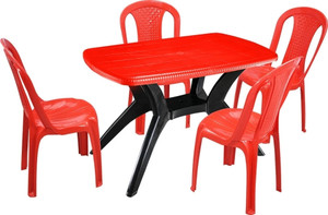 swagath furniture Plastic 4 Seater Dining Set