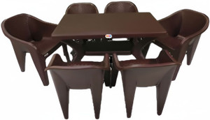AVRO Magna and 9200 Series Strong and Durable for Home Office Garden Cafeteria Plastic 6 Seater Dining Set