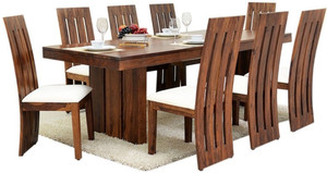 Allie Wood Rosewood (Sheesham) Solid Wood 8 Seater Dining Set