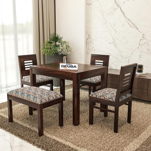Deuba Solid Woode Pure Sheesham Solid Wood 4 Seater Dining Set