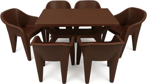 AVRO Magna and 9200 Series Strong and Durable for Home Office Garden Cafeteria Plastic 6 Seater Dining Set