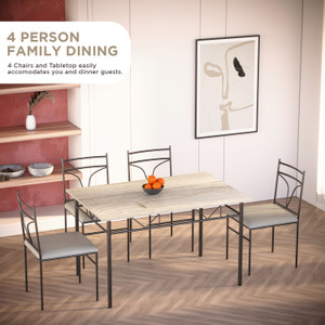 Axis Crafts Engineer Wood Dining Table Seater with Cushioned Chairs for  Home, Restraunts Metal Seater Dining Set Price in India Buy Axis Crafts 