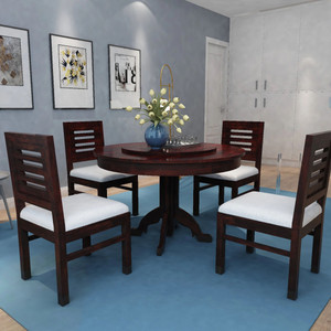 Cherry Wood Rosewood (Sheesham) Solid Wood 4 Seater Dining Set