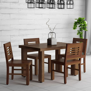Shree Jeen Mata Enterprises Solid Sheesham Wood Four Seater Dining Set For Dining Room/ Kitchen | Solid Wood 4 Seater Dining Set