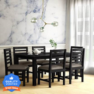 Allie Wood Rosewood (Sheesham) Solid Wood 6 Seater Dining Set